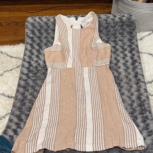 BCBGeneration Beige and White Dress